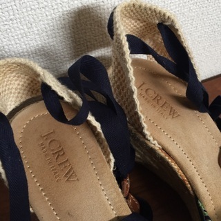 美品 J.CREW ウェッジソールサンダル の画像