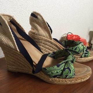 美品 J.CREW ウェッジソールサンダル の画像