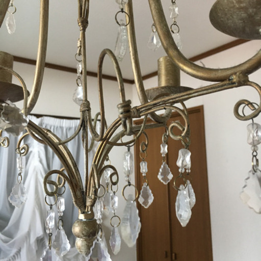 アンティーク風❣️】シャンデリア4灯 ゴールド