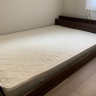 ダブルサイズ ローベットフレーム＆マットレス