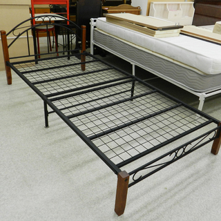 シングルベット 幅99cm アイアンフレーム マットレス 2点セット