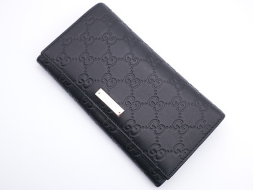 《GUCCI/グッチシマ 長財布》Aランク 244946 ブラック 箱 袋 美品