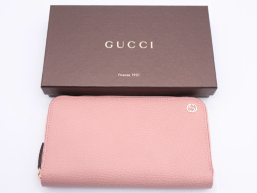 《GUCCI/インターロッキングG型押しカーフ》Sランク 449347 未使用品