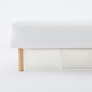 ★商談中です★無印良品（MUJI大人気；期間限定品！）セミダブルベッド＋ベッド下収納（衣装ケース付）