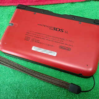札幌 任天堂 3DSLL 赤黒 本体 充電アダプター 中古の画像