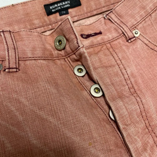 【希少】Burberry black label バーバリーブラックレーベル ピンクジーンズの画像
