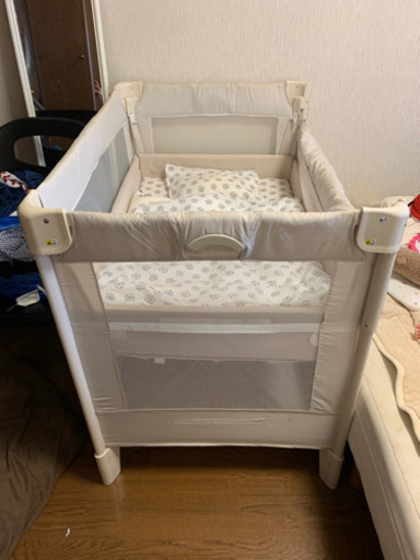 【売ります】出産準備をお得に！　ベビーベッド&ミニ布団セット（おまけ付）