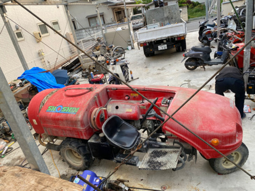 ショーシン スピードスプレヤー 3S-D500自走式 動力噴霧器 3輪 容量 500L 果樹園 472時間 農薬 防除 害虫 噴霧機 昭信 中古品