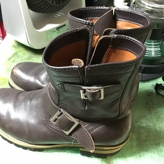 本革レザーブーツ。の画像