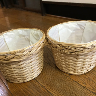 【受渡決定済】藤製品② 小物入れ　2個セット