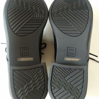 S 新品 レディース オックスフォード 靴 シューズ 通学 通勤 カジュアル ブラック 黒 ヒールの画像