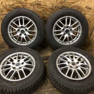 【DUNLOP WINTER MAXX WM01 195/65R15】スタッドレス 4本【FEID 社外 15インチ 6J5HPCD114.3+45】2019年製 セレナ等　(VTH196) クレジットカード QR決済可能
