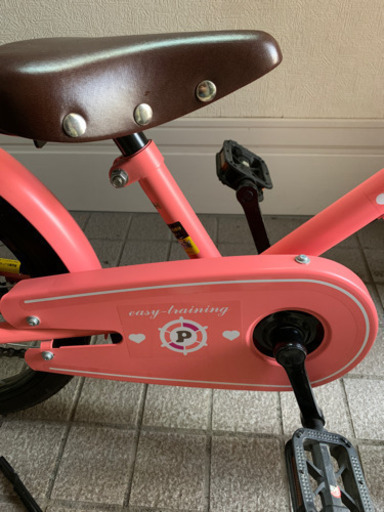 キッズ　自転車　people ピンク　補助輪付き　18インチ 