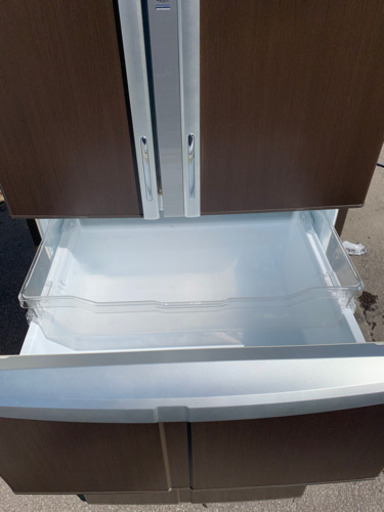 木目　ブラウン東芝 ノンフロン冷凍冷蔵庫 548L 6ドア　ワンタッチ自動ドア