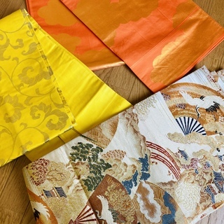 大量出品　着物帯　正絹　ハギレ　リフォーム用の画像