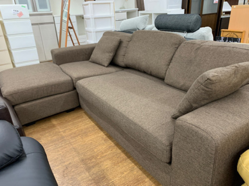 3人掛けソファ　オットマン付【店頭取引限定】【中古品】1点限り早い者勝ち！