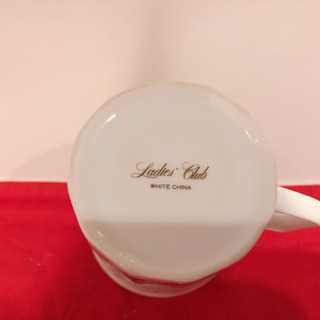 【Ladies’ Club】ホワイトチャイナ◆デミタス◆カップ◆花柄◆金彩の画像