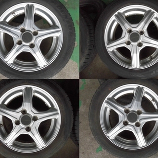 発送OKバリ山★155/65R14★ダンロップ４本　H-28