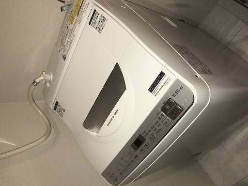【乾燥機能付き全自動洗濯機】2019年シャープ製　洗濯脱水5.5kg　乾燥3.5kg
