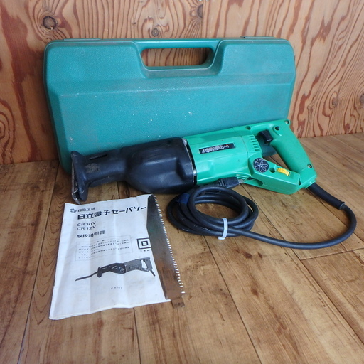 日立 電子セーバソー CR12V 動作確認済み 100V 115mm ハイコーキ 説明書付き のこぎり ブレード ジグソー 切断 電動工具 DIY 中古品 宮城 MAX