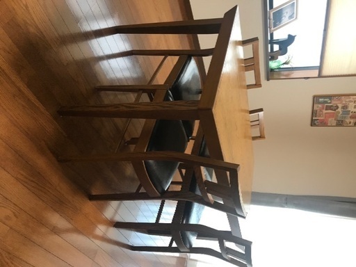 値下げ　大川家具 ダイニングテーブルセット