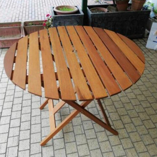ガーデンテーブル　木製　美品