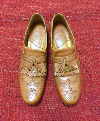 Chausserショセのタッセル付ローファー表記40/25 26.5cm程度