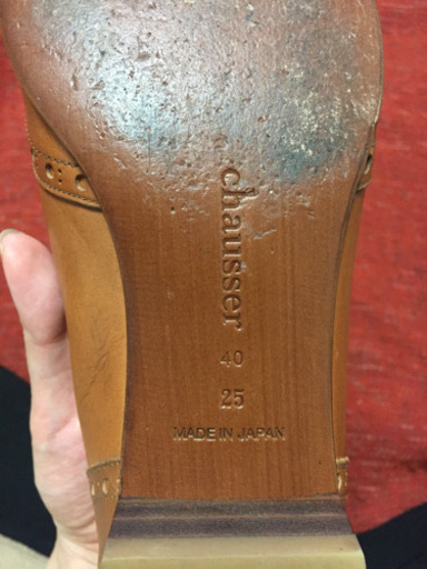 Chausserショセのタッセル付ローファー表記40/25 26.5cm程度