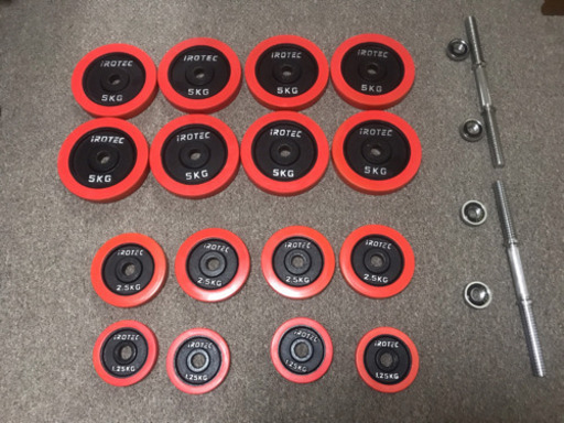 【お引き渡し者さま決定】IROTEC(アイロテック)　ラバーダンベル60KGセット