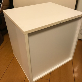 二段ボックス(白) カラーボックス白　二段 棚の画像