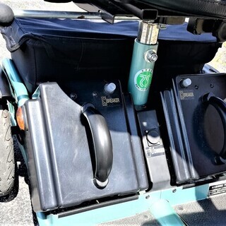 高速カスタム フランスベッド ハンドル型 三輪 電動車椅子 Ｓ637スマートパル　バッテリー新品交換済の画像