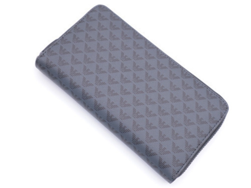《EMPORIO ARMANI/ロゴラウンドファスナー》Sランク 未使用品 美品