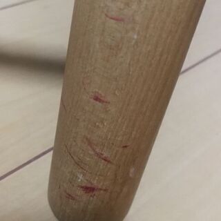 無印　パイン材折りたたみ机、ブナ材折りたたみ椅子