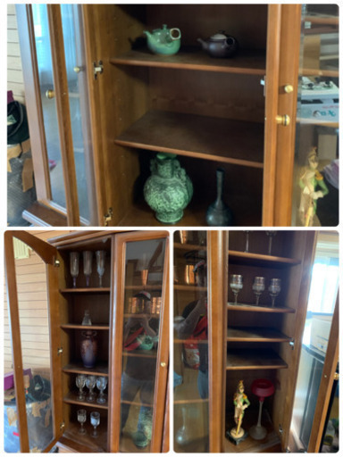 ダイニングボード　旭川家具　まるとみ家具　コレクションボード　民芸　リビングボード　食器棚　和モダン　古民家　カップボード　本棚