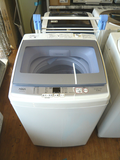 札幌【7.0㎏】 洗濯機 2016年製 アクア AQW-KSG7E AQUA ホワイト 本郷通店