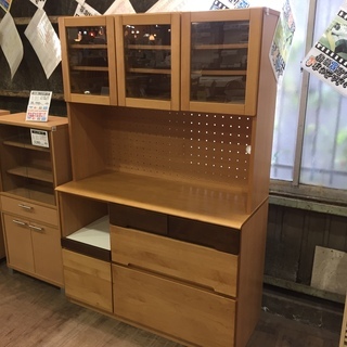 3枚扉レンジボード　キッチンボードの画像