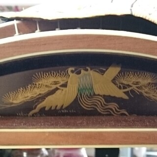 【ジャンク】十三絃琴 　 和楽器 筝曲 木製 　琴柱に欠品ありの画像