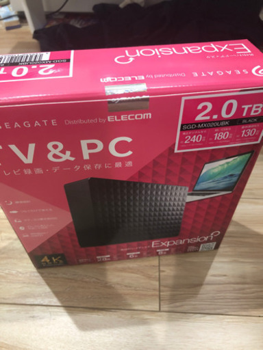 外付けハードディスク　２TB
