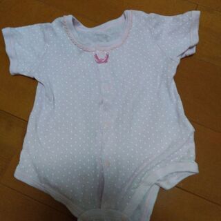 子供半袖ロンパース型アンダーウェア（サイズ60と50）の画像