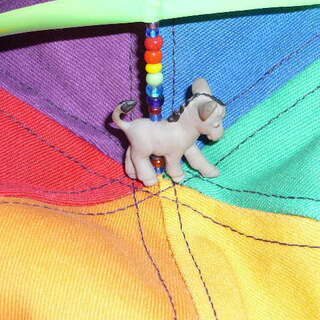 HOLLYWOOD ACTORS ASSOCIATION ハリウッド L 帽子 プロペラ ロバ ビーズ カラフル キャップ レインボーの画像