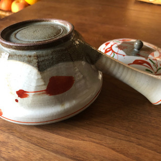 京焼　赤絵急須　中古の画像