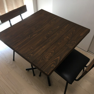 カフェテーブル&イス2脚　