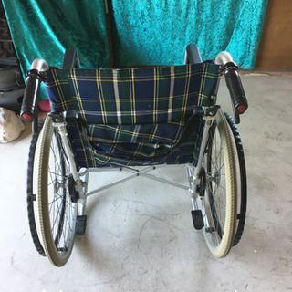 カワムラサイクル　スチール製介助用車椅子　車いすの画像