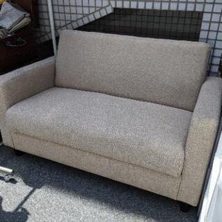 【売約済み】収納付き　コンパクト　ソファ　2人掛け　2シーター　パーソナルソファ　ラブソファ　収納　跳ね上げ式　検　引き出し　