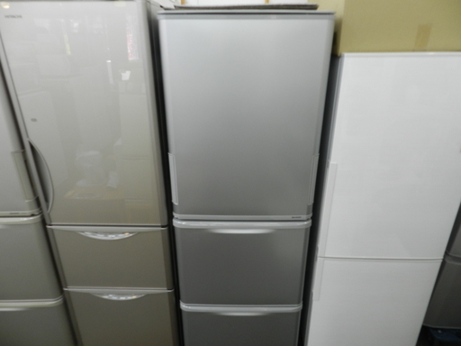 【配送・設置無料】☆美品☆2019年製 シャープ SHARP SJ-W351E-S [冷蔵庫 （350L・どっちもドア） 3ドア シルバー系]