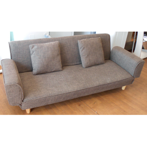 ♪ソファベッド 茶 クッション付 札幌♪