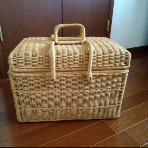 レトロなバスケット 籐 ラタン