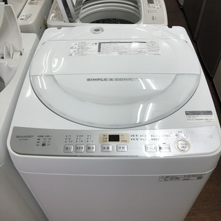 【リサイクルショップどりーむ天保山店】2016　洗濯機　シャープ　ES-GE6C　2019年製　6.0Kg【3ヶ月保証付き】