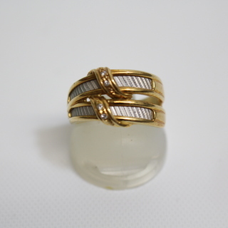 ☆27 K18 Pt900 ゴールド/プラチナコンビリング アクセサリー