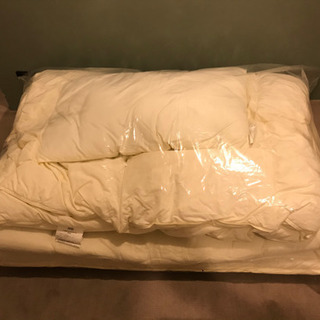 ニトリ  羽毛布団　敷布団　枕3点セット